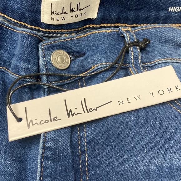 Nicole Miller Sparkling Crystal Stretch High Rise Boot Cut Jeans New With Tags - Picture 12 of 16